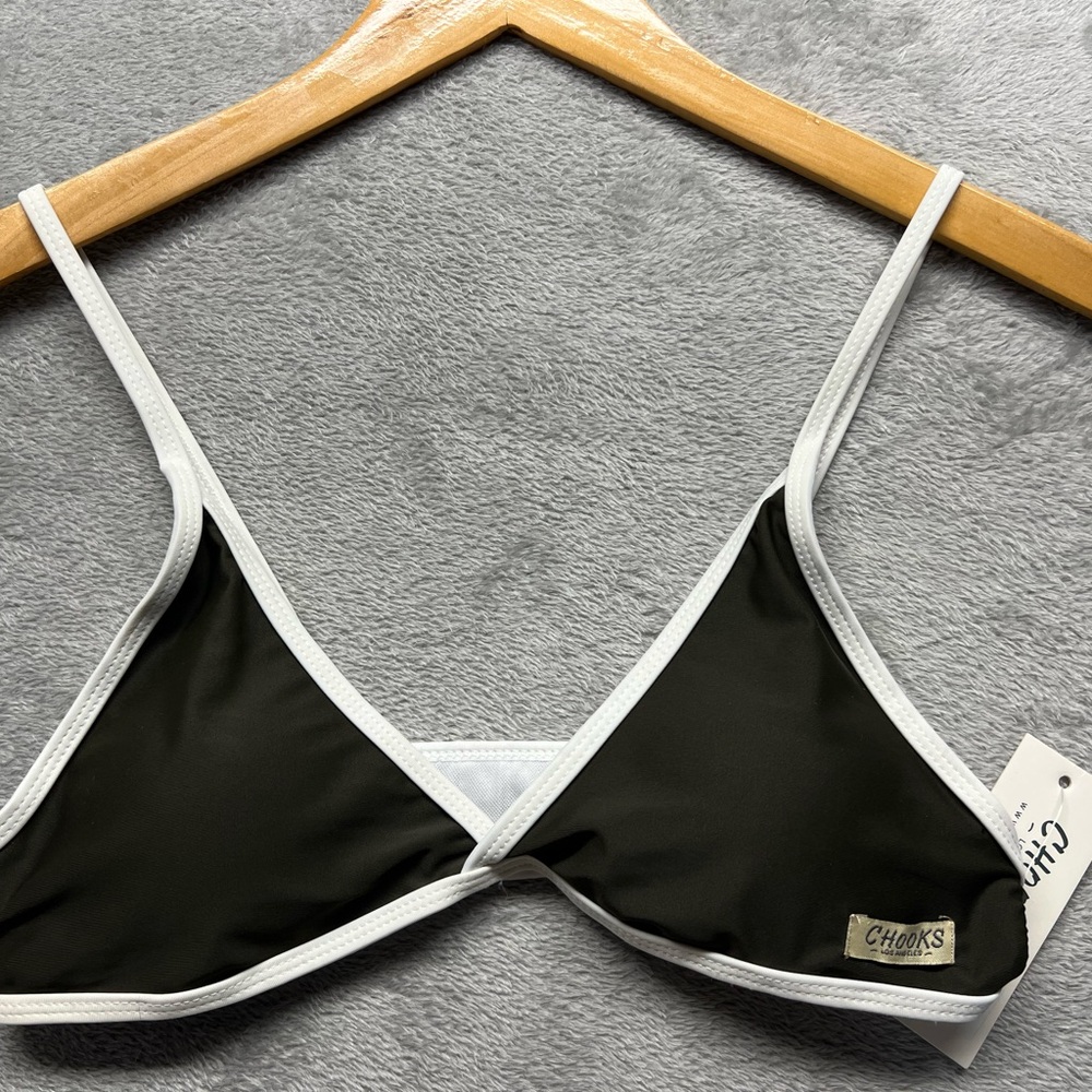 Chooks LA Bikini Top forest green size Medium